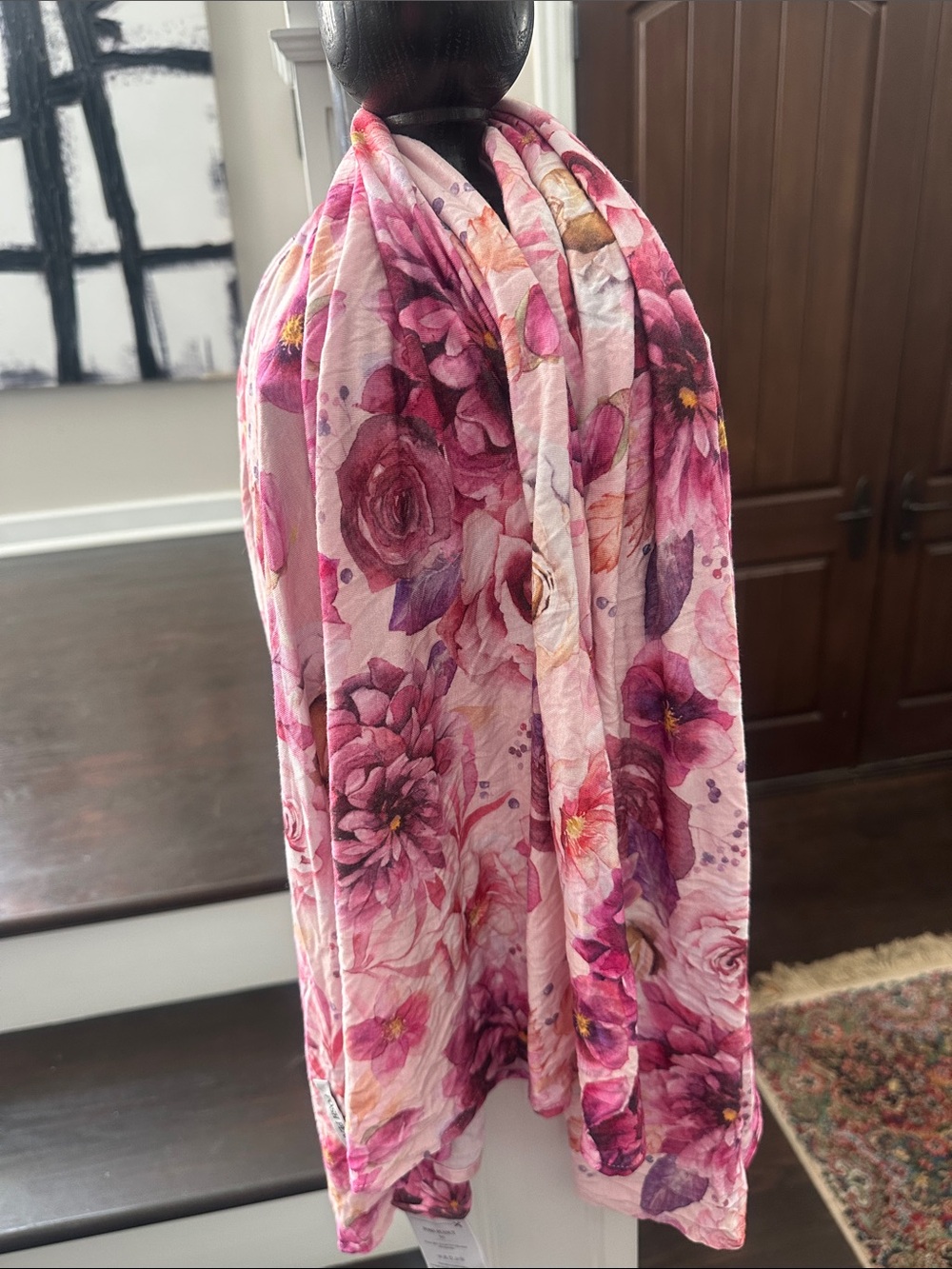 POSH PEANUT BARBIE FLORAL ROSE WRAP BKANKIE